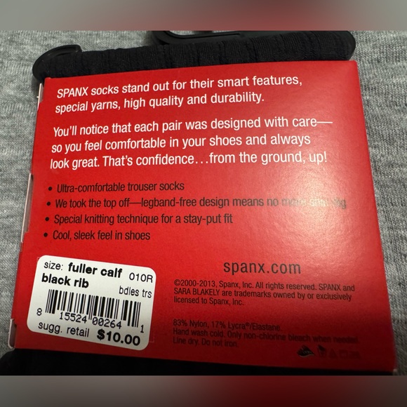 Lot of 6 Spanx Fuller Calf Topless Trouser Socks - Picture 3 of 8